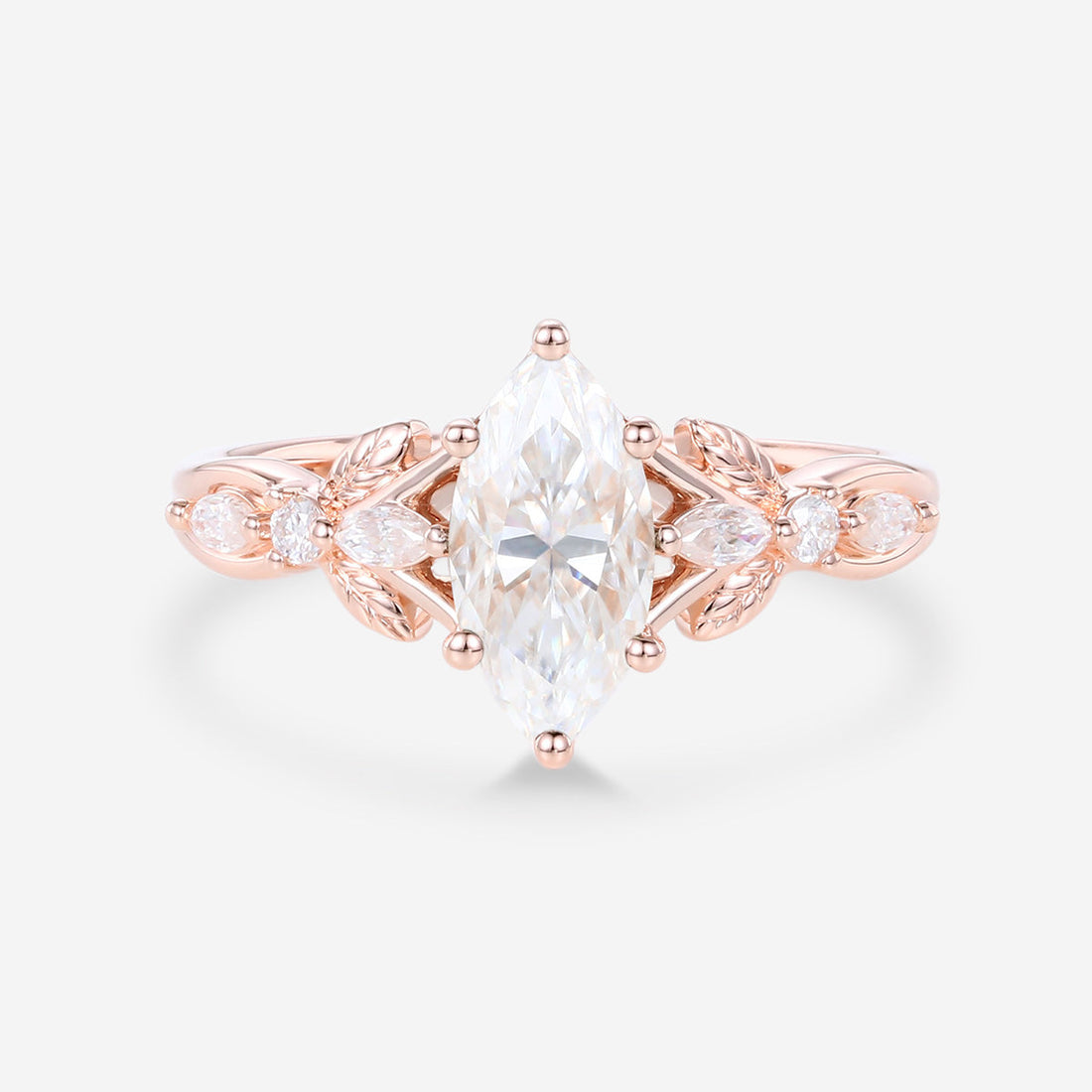 Marquise cut Moissanite Engagement Ring