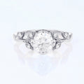 Copy of Nature Inspired Round cut Moissanite Leaf Gold Engagement Ring