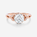 1.2Carat Round cut Moissanite Flower Engagement Ring