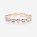 Bezel setting Moissanite | Diamonds Full Eternity desing Gold Wedding Band
