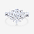 Nature Inspired 1.8Carat Oval cut Lab grown diamond Bridal Set