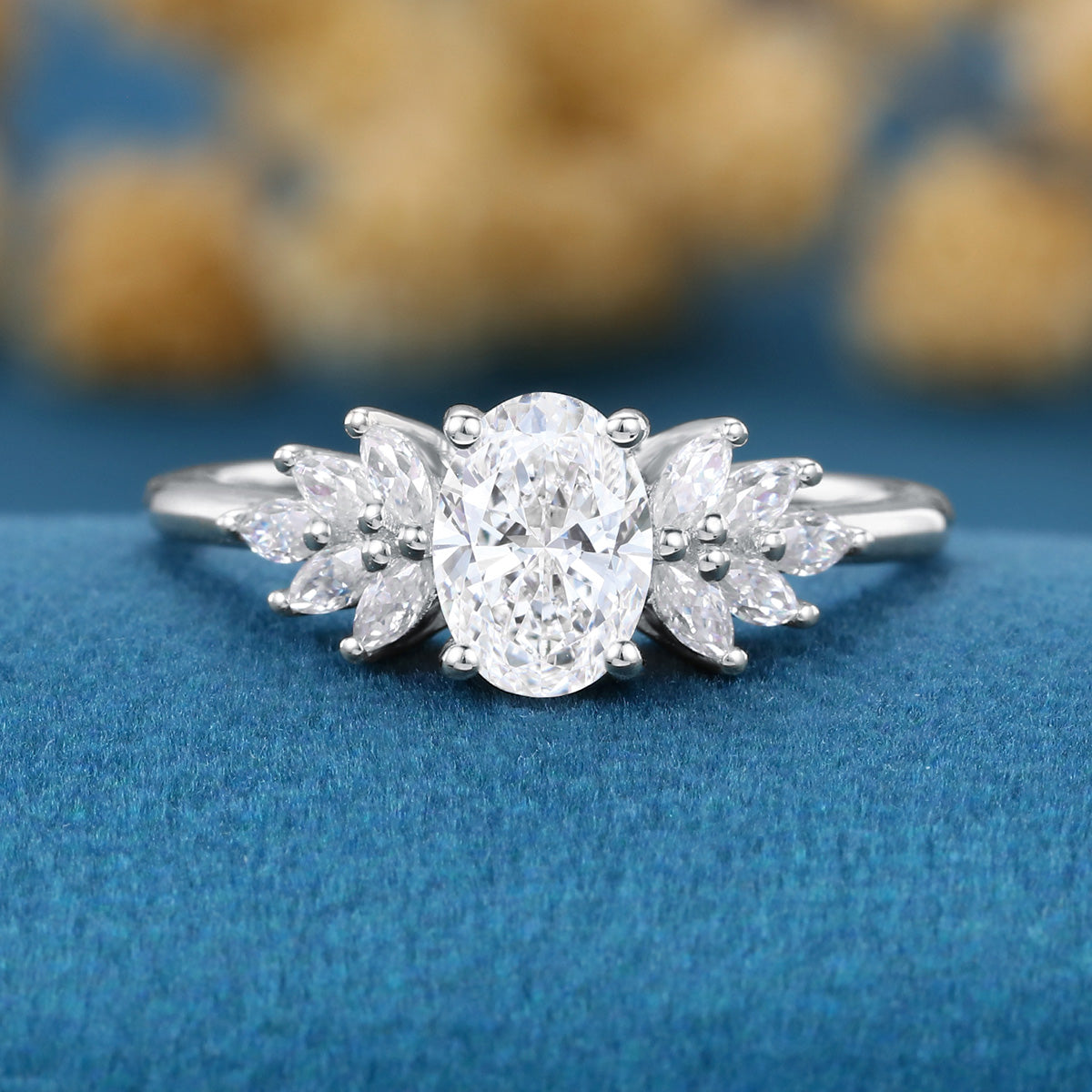 1.0Carat Oval cut Lab-Grown Diamond Engagement ring