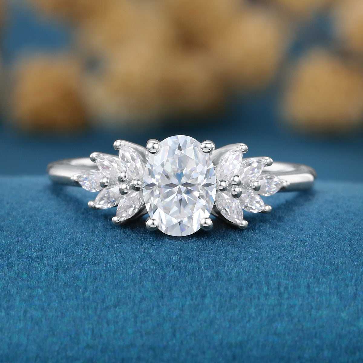 1.0Carat Oval cut Lab-Grown Diamond Engagement ring