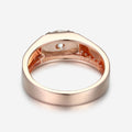 Round Cut Moissanite Statement Ring • Mens Wedding Band