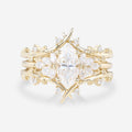 Marquise cut Moissanite Cluster Engagement Bridal Set (Copy)