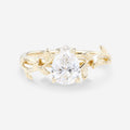 Pear cut Lab-Grown Diamond Leaf Rose Gold Engagement Ring