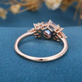 Hexagon cut Alexandrite | Diamond Engagement ring