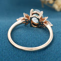 1.5ct Oval cut Moss Agate Engagement Ring