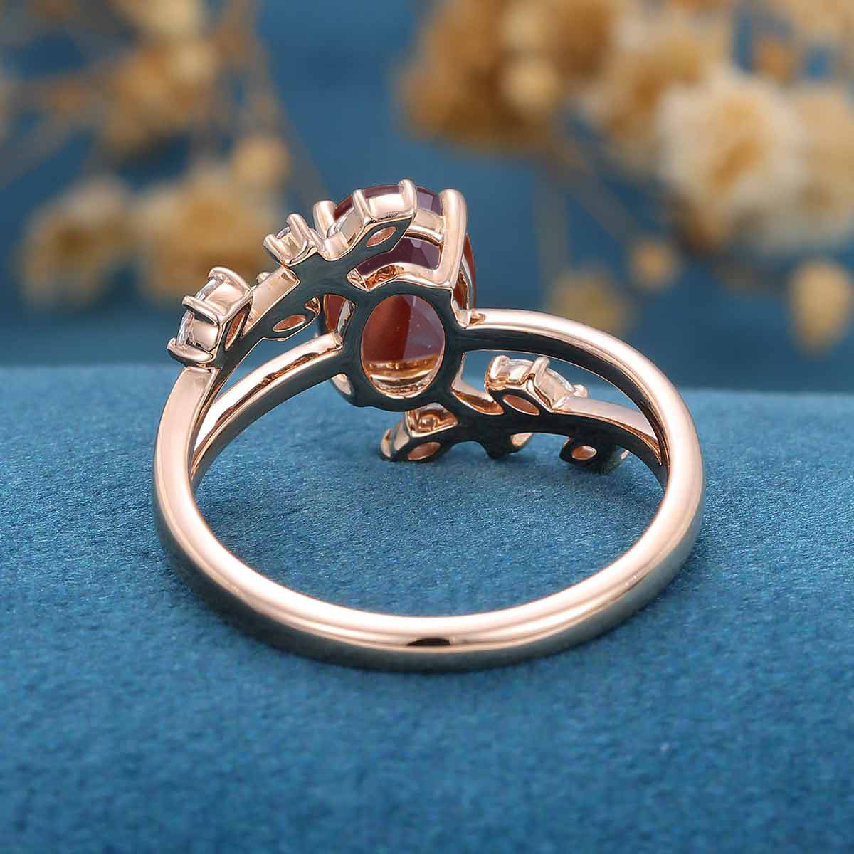 Oval cut Alexandrite | Diamond Engagement ring