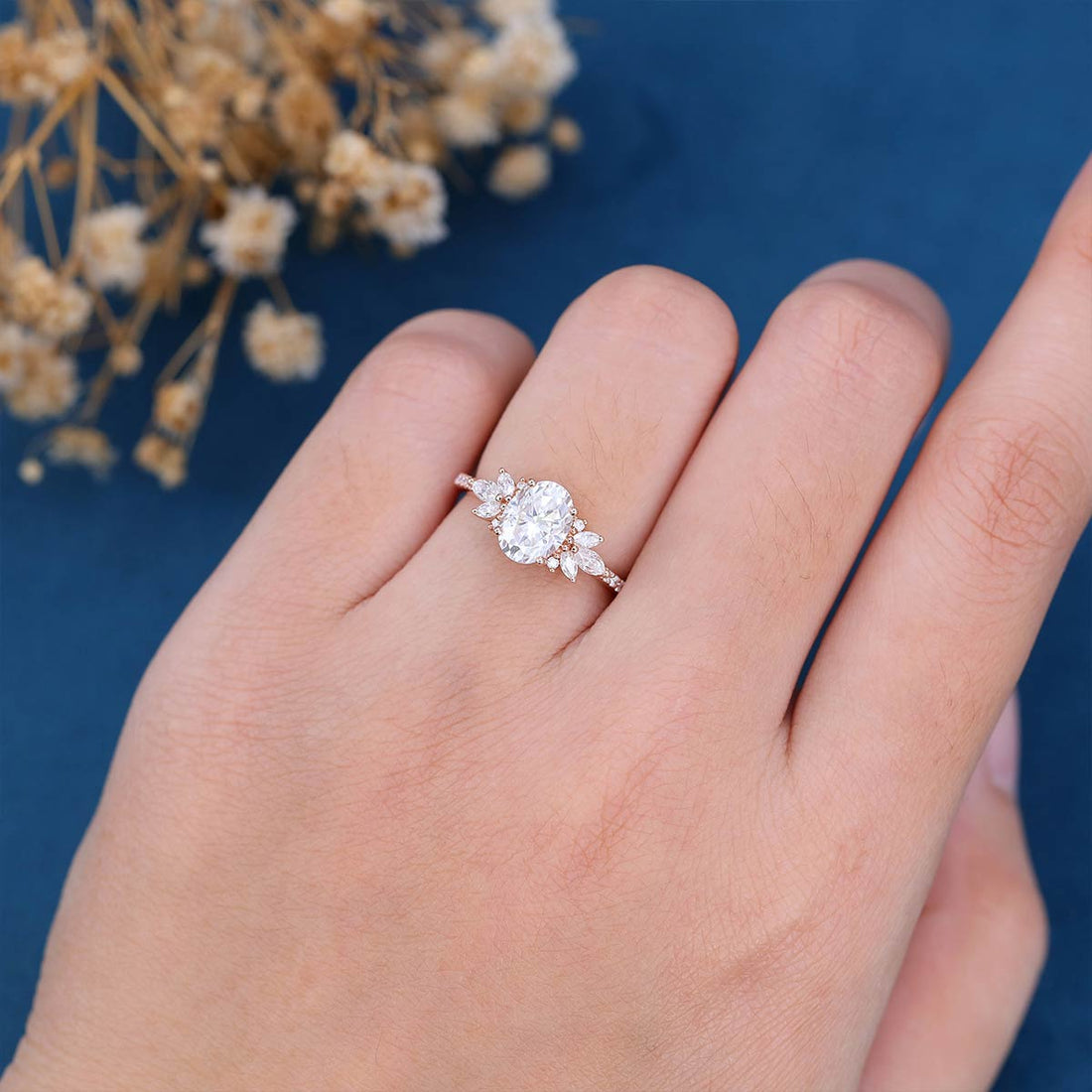 1.5Carat Oval cut Moissanite | Diamond Engagement ring