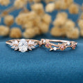Oval cut 1.0 Carat Lab-Grown Diamond Wedding Bridal set