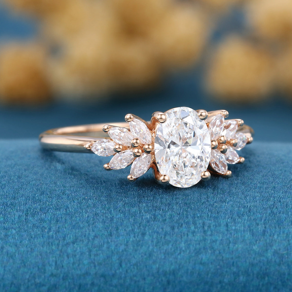 1.0Carat Oval cut Lab-Grown Diamond Engagement ring