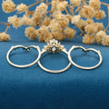 1.0Carat Marquise cut Lab-Grown Diamond Cluster Wedding Bridal set