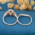 Nature Inspired 1.8Carat Oval cut Lab grown diamond Bridal Set