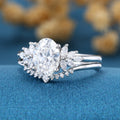 Nature Inspired 1.8Carat Oval cut Lab grown diamond Bridal Set