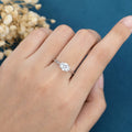 Round cut Moissanite Engagement ring