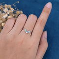 Opal | Turquoise | Moissanite Wedding Band Ring