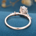1.5 Carat Pear cut Moissanite Half eternity Engagement ring