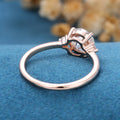 6.5mm Round cut Moissanite Engagement ring