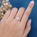 Marquise cut Moissanite | Trillion cut Diamond Engagement ring