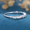 Moissanite | Diamond Half Eternity Wedding Band