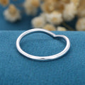 Diamond Curved Wedding Band Ring Matching Engagement ring