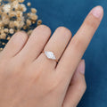 Round cut Moissanite  Cluster Engagement Ring