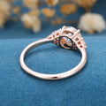 Round cut Moissanite  Cluster Engagement Ring