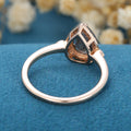 Pear cut Black Rutilated Quartz Halo Engagement ring