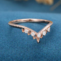 Diamond Curved Wedding Band Ring Matching Engagement ring
