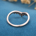 Diamond Curved Wedding Band Ring Matching Engagement ring