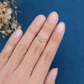 Diamond Curved Wedding Band Ring Matching Engagement ring