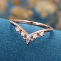 Diamond Curved Wedding Band Ring Matching Engagement ring