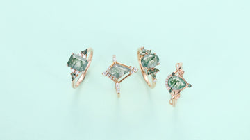 6 Moss Agate Engagement Ring Styles That Feel Deeply Personal