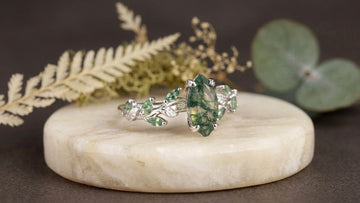 Leaf Design Moss Agate Rings: The Beauty of Nature-Inspired Jewelry
