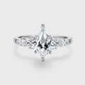 1.0CT~3.0CT Kite cut Lab grown Diamond Cluster Engagement Ring