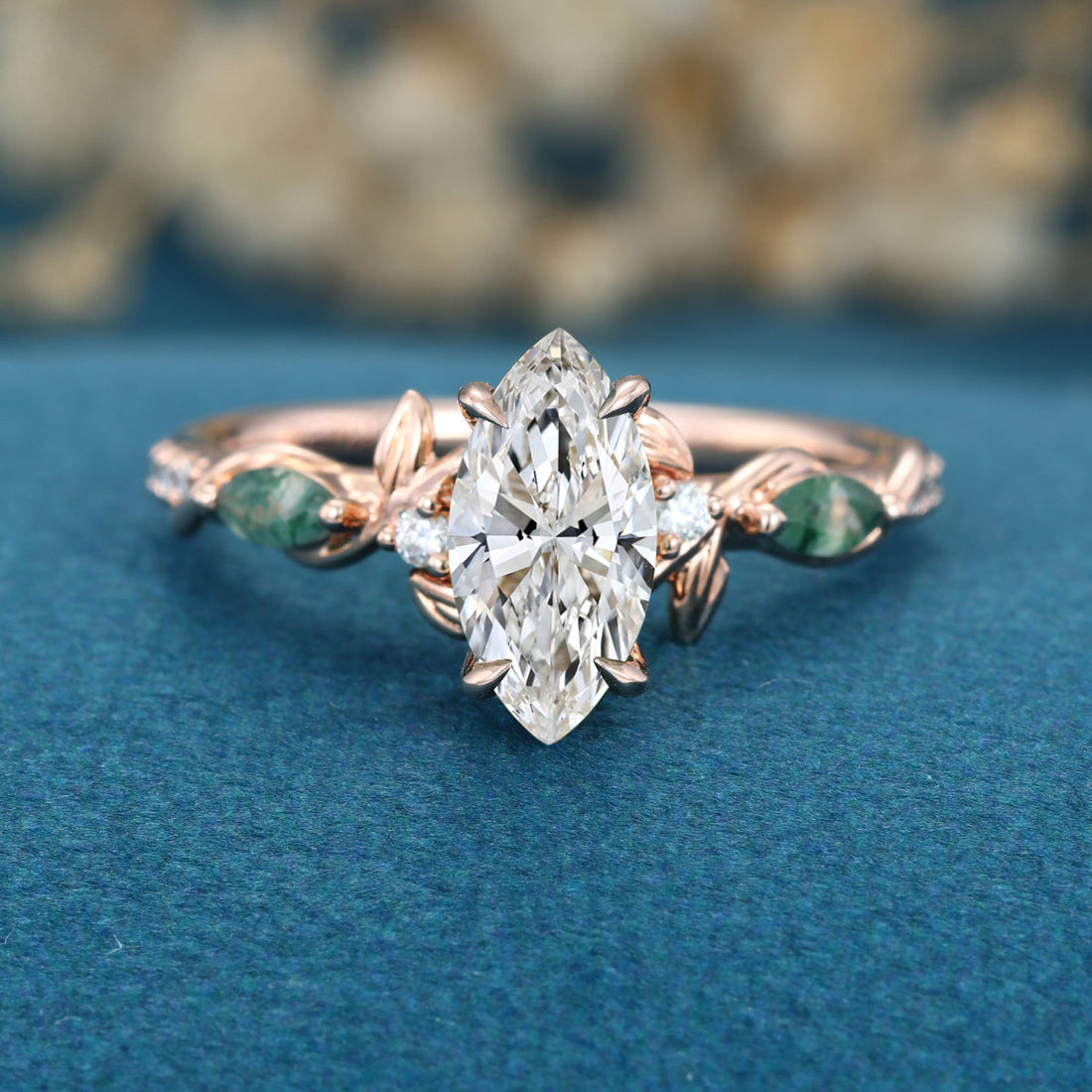 1.0CT~5.0CT Marquise cut Lab Grown Diamond Engagement Ring