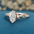 1.0CT~5.0CT Marquise cut Lab Grown Diamond Engagement Ring