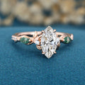 1.0CT~5.0CT Marquise cut Lab Grown Diamond Engagement Ring