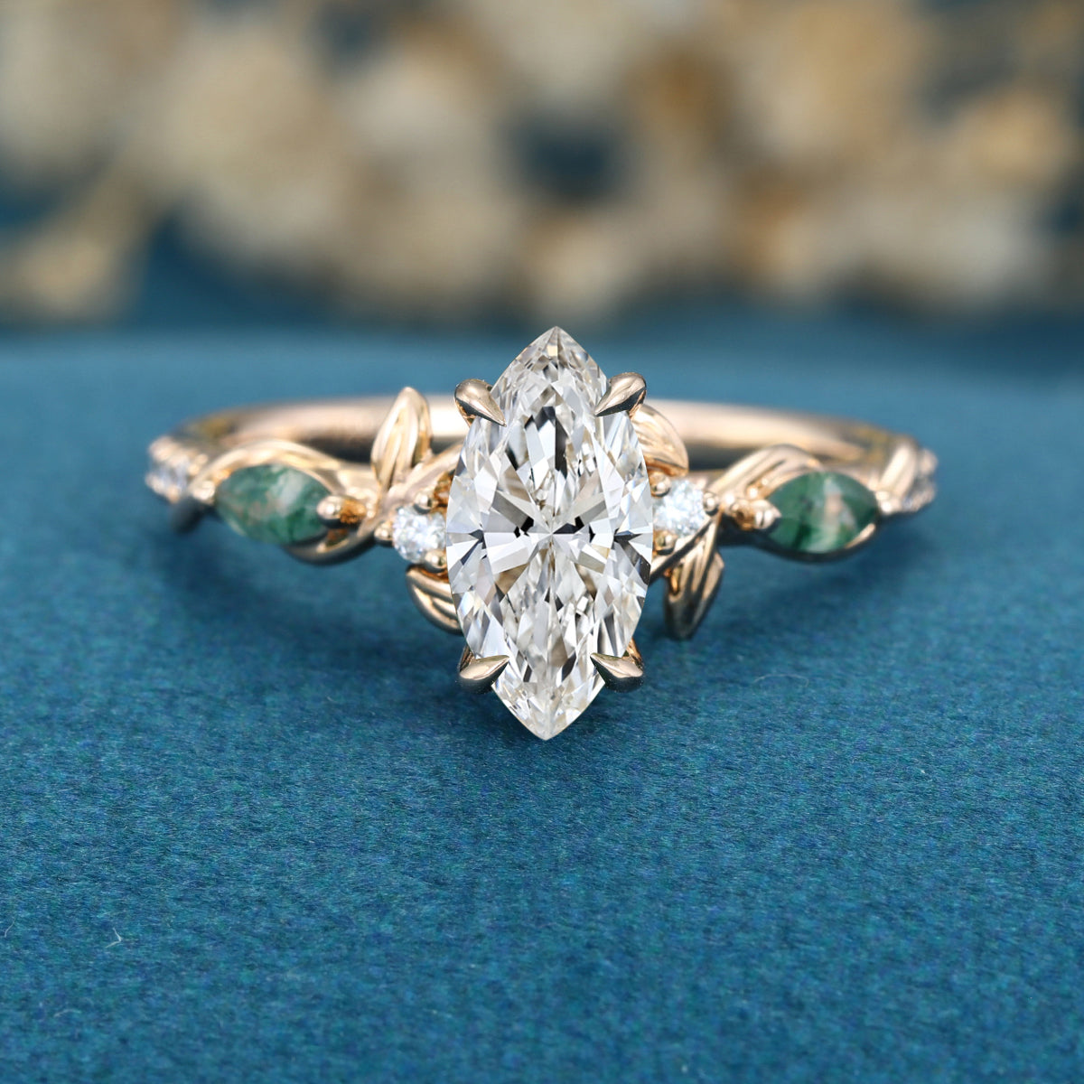 1.0CT~5.0CT Marquise cut Lab Grown Diamond Engagement Ring