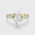1.0CT~5.0CT Kite cut Lab Grown Diamond Pave Engagement Ring