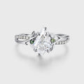 1.0CT~5.0CT Kite cut Lab Grown Diamond Pave Engagement Ring