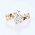 1.0CT~5.0CT Kite cut Nature Inspired Lab Grown Diamond Engagement Ring