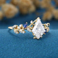 1.0CT~5.0CT Kite cut Nature Inspired Lab Grown Diamond Engagement Ring