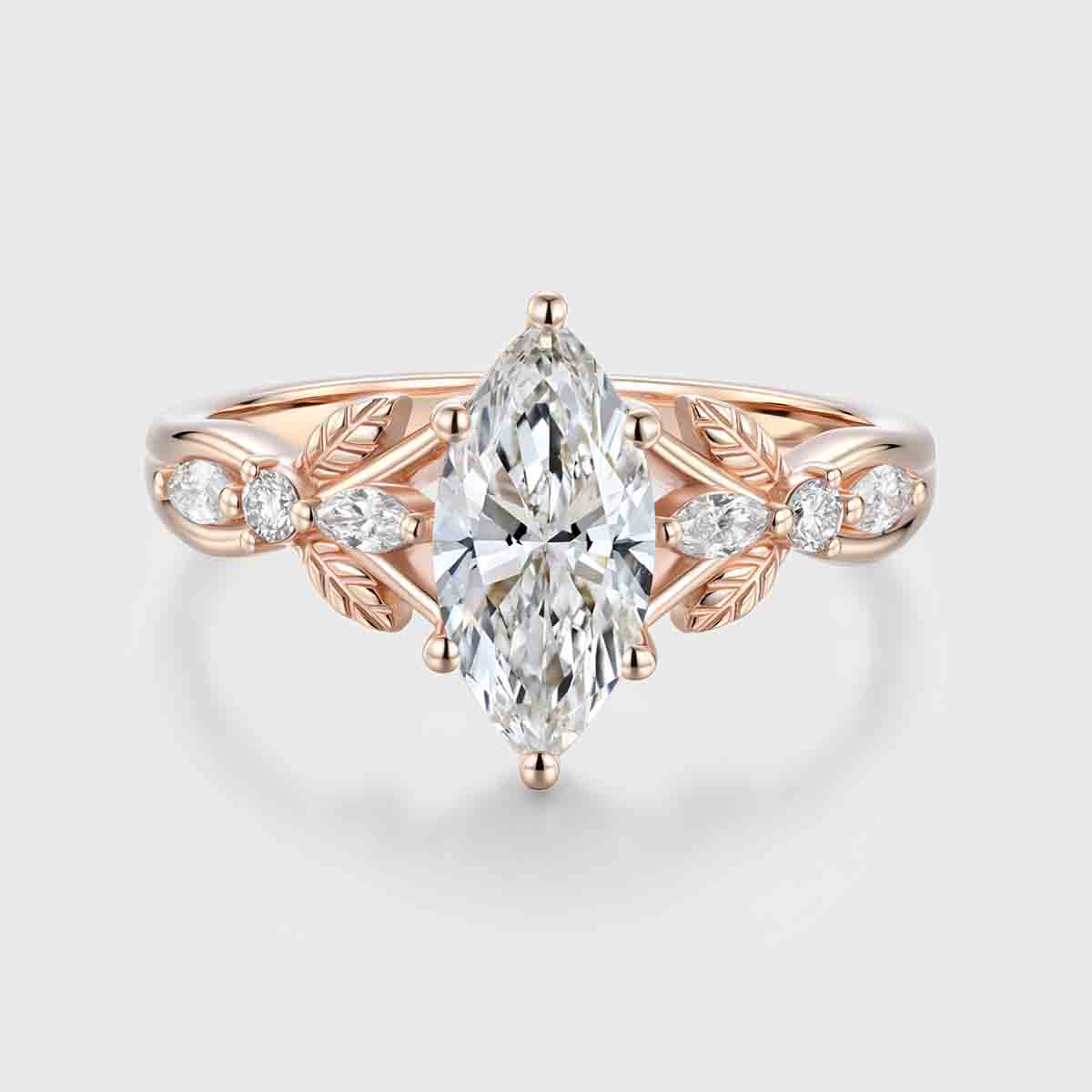 1.0CT~5.0CT Marquise cut Lab Grown Diamond Engagement Ring (Copy)