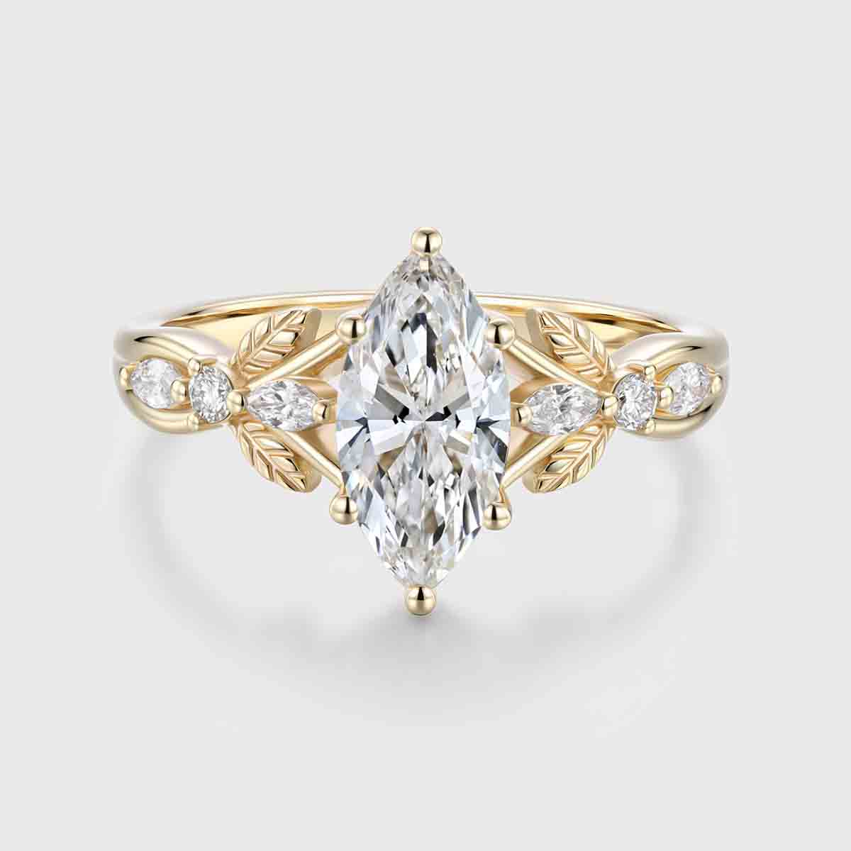 1.0CT~5.0CT Marquise cut Lab Grown Diamond Engagement Ring (Copy)