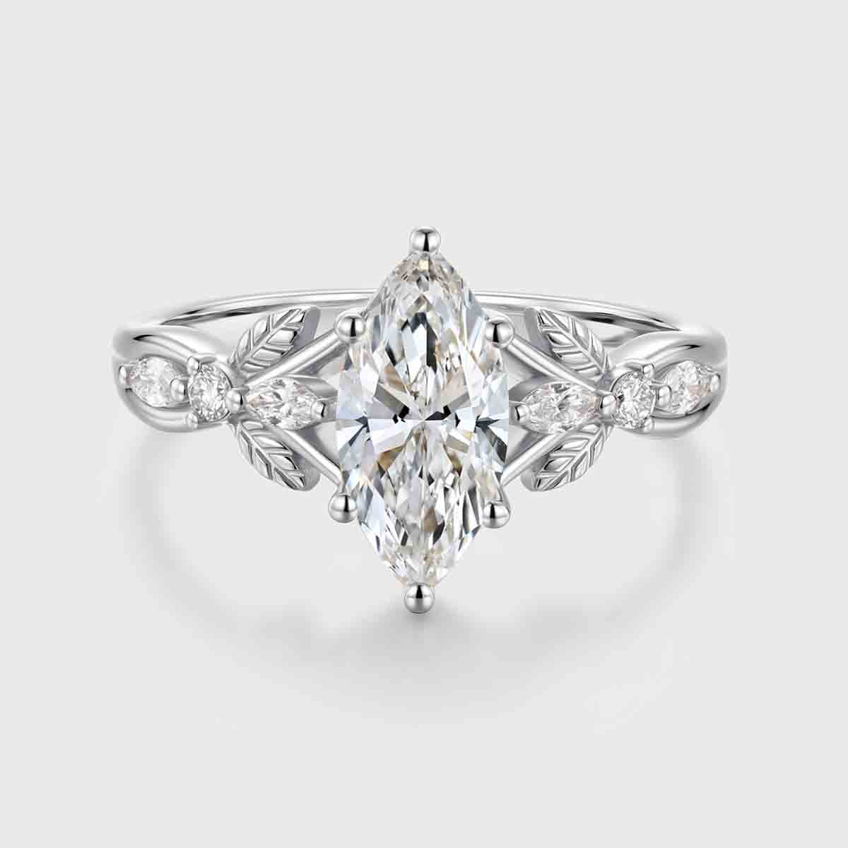 1.0CT~5.0CT Marquise cut Lab Grown Diamond Engagement Ring (Copy)