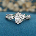 1.0CT~5.0CT Marquise cut Lab Grown Diamond Nature Inspired Engagement Ring