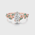 1.0CT~5.0CT Marquise cut Lab Grown Diamond Nature Inspired Engagement Ring