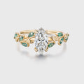 1.0CT~5.0CT Marquise cut Lab Grown Diamond Nature Inspired Engagement Ring
